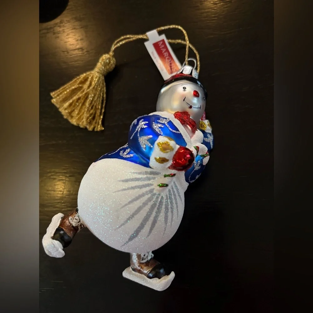 Waterford Marquis Snow Boy Skater Christmas Ornament NWT